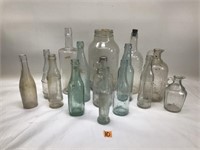Lot of Antique Alcohol/Soda Bottles and More