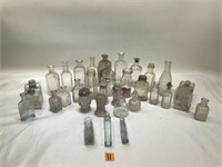 Lot of Antique Medicine Bottles and More