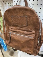 MMS BRAND LEATHER BACKPACK