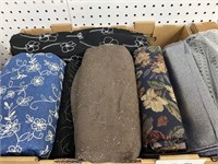 ASSORTED SEWING MATERIAL PIECES - VERY NICE