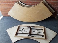 1pcs Commercial Wood Folding Table, 84'' Serpents