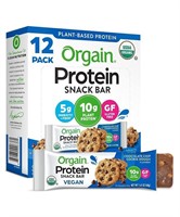 Orgain Organic Vegan Protein Bars, 12 Count