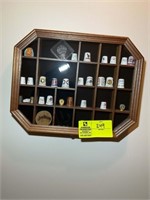 WALL DISPLAY CASE OF THIMBLES