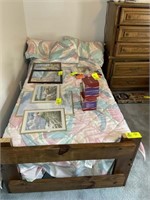 WOODEN TWIN BED FRAME 42IN WIDE