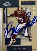 Redskins Bruce Smith Signed Card with COA
