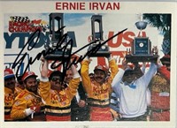Racer Ernie Irvan Signed Card with COA