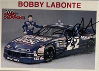 Racer Bobby Labonte Signed Card with COA