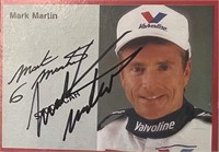 Racer Mark Martin Signed Card with COA