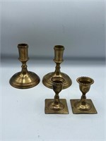 Vintage brass candlestick holders
