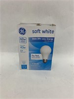 (3x bid) GE Soft White Pack of Light Bulbs 4pk