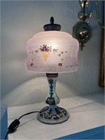 Flawed lamp vintage hand painted