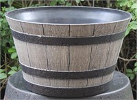 NEW Southern Patio resin Whiskey Barrel Planter
