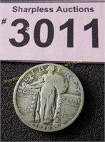 1928 Standing Liberty silver quarter