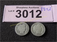 1914 D and 1903 Barber silver dimes