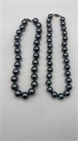 Gray Beaded Necklace Set