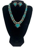 EXQUISITE 1988 Carol Felley Sterling Turquoise Set