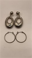 Silver earring set