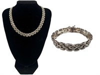 925 Matching Set Necklace, Bracelet