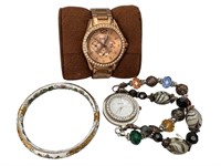 Fossil & Geneva Watches, Vintage Bangle