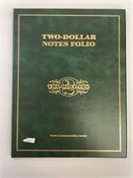 Two Dollars Notes Folio 4 uncut 3 cut