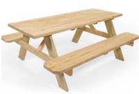 70” Wood picnic table