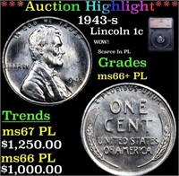***Auction Highlight*** 1943-s Lincoln Cent 1c Gra