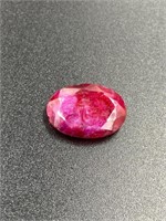 6.20 Carat Oval Cut Red Ruby GIA