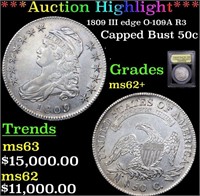 ***Auction Highlight*** 1809 III edgge Capped Bust