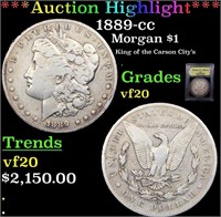 ***Auction Highlight*** 1889-cc Morgan Dollar $1 G