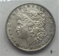 1880-S $1 Morgan Silver Dollar AU/UNC+