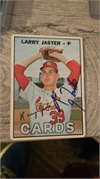 Autographed Larry Jaster St. Louis Cardinals 1967