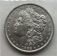 1882-O $1 Morgan Silver Dollar AU/UNC+
