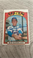 BUD HARRELSON 1972 TOPPS AUTOGRAPHED SIGNED # 53 N