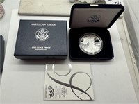 2007 Proof American Eagle Silver Dollar W/Box
