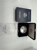 2002 Proof American Eagle Silver Dollar w/box