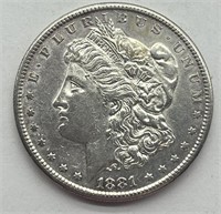 1881-S $1 Morgan Silver Dollar AU/UNC+