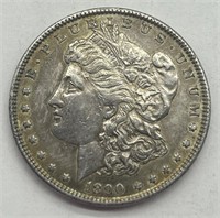 1890 $1 Morgan Silver Dollar AU/UNC