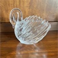 Glass Swan Vase