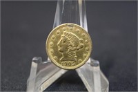 1905 $2.5 Pre-33 Gold Liberty Head Coin