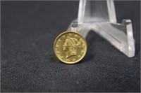 1854 $1 Pre-33 Gold Liberty Head Coin