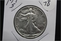 1942-S Walking Liberty Silver Half Dollar
