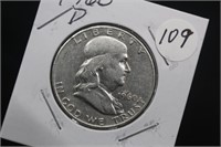 1960-D Franklin Silver Half Dollar