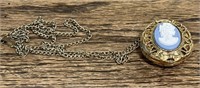 Vintage cameo necklace/watch