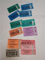Hunting license back tags. 1980's.