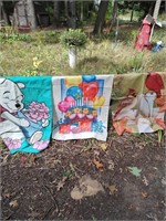 Lot of 3 big yard flags Winnie the Pooh one is