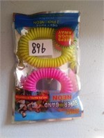 F3) NEW SEALED NEON INSECT BANDS 2PK-ASSORTED