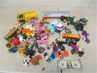 Lot of Assorted Toy Car Vehicles & Add'l Toys