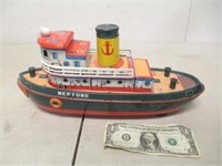 Vintage Modern Toys Tin Neptune Steamboat