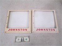 Vintage Johnston plastic & glass candy windows