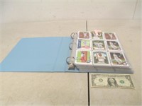 Baseball Card Binder w/ 26 pages, some front and ,